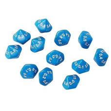 Learning Advantage 7333 Place Value Dice, Tenths (Pack Of 12)