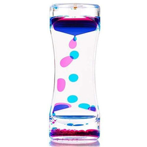 Dash Sensations Water Motion Liquid Bubble Timer - Calming Sensory Fidget And Relaxation Desk Toy-Therapeutic Focus Game For Kids With Adhd, Autism, 1, Blue & Pink