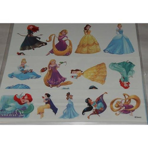 Savvi 25 Temporary Tattoos - Disney Princess Tattoos - Meridia, Rapunzel, Belle, Cinderella, Ariel, Jasmine, Tiana