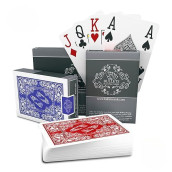 Double Pack Of Professional Playing Cards - Professional Casino Style Poker Cards For Texas Holdem - Premium Jumbo Index With Four Pips'