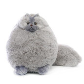 Winsterch Kids Cat Stuffed Animal Toys Gift for Boys Plush Cat Animal Baby Doll, Fat Grey Stuffed Plush Cat Toy (Gray, 10 Inches)