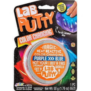 Ja-Ru Lab Putty-Color Changing Putty (1 Putty Assorted) Heat Sensitive Slime Fidget Toys For Kids And Adults. Stress Therapy Putty Sensory Slime. Silly Crazy Color Changing Toys. 9576-1