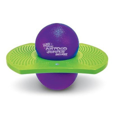 Geospace Original Led Air Pogo Jumper Deluxe With Motion-Activated Lights (Purple/Green)