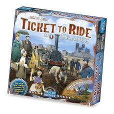 Ticket To Ride France + Old West Board Game Expansion - Train Route Strategy Game, Fun Family Game For Kids & Adults, Ages 8+, 2-6 Players, 30-60 Minute Playtime, Made By Days Of Wonder