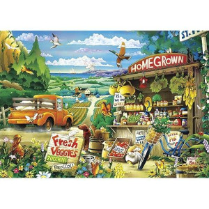 Buffalo Games - Days To Remember - Country Road - 500 Piece Jigsaw Puzzle Multicolor, 21.25"L X 15"W