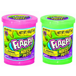 The 1 Flarp Noise Putty (2 Pack) - Fart Putty Slime Energizing Bundle - It Makes Fart Noises - Super Soft Pink And Green Slime- 2 Pack Energizing Style (Click For More Variations)