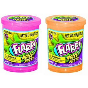 Jaru The 1 Flarp Noise Putty (2 Pack) - Fart Putty Slime Amazing Bundle - It Makes Fart Noises - Super Soft Pink And Orange Slime- 2 Pack Amazing Style (Click For More Variations)