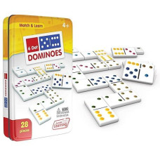 Junior Learning Six Dot Dominoes Educational Action Games, Multi