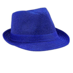 Blinkee Non Light Up Soft Blue Fabric Fedora Hat