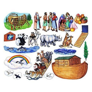 Story Time Felts Noah'S Ark Bible Felt Figures For Flannel Board Stories Noah Animals Ark Toggle Precut (Adult Apprx 3.5")