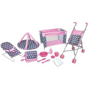 Lissi 5 Piece Doll Deluxe Nursery Play Set With Accessories
