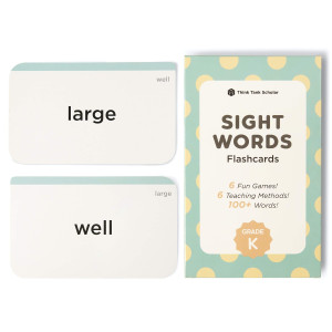 Think Tank Scholar K Sight Words Flash Cards (Kindergarden) Pack 100+ Dolch & Fry (High Freqency) Flashcards - Learn To Read, Learning Kids Ages 4 5 6 7 Homeschool Classroom Elementary School