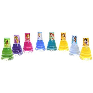 Townleygirl Disney Princess Peel-Off Nail Polish Gift Set For Kids (8), 8Count