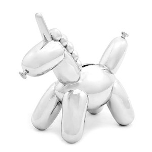 Made By Humans Balloon Money Bank - Baby Unicorn - Cool Unicorn Piggy Bank Gift For Kids And Adults - Silver