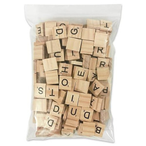 200 Pcs Scrabble Letters - 2 Complete Sets 200 Pcs In 1 Pack - Wood Tiles - Great For Crafts Letter Tiles Spelling By Clever Delights