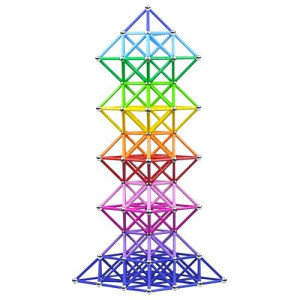 Veatree 308Pcs Magnetic Building Sticks Blocks Toys, Magnet Educational Toys Stem Toys For Kids And Adult, 3D Non-Toxic Building Toy With Storage Bag