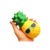 Curious Minds Busy Bags Large Pineapple Squishy Slow Rise Fruit Food Face - Sensory, Stress, Fidget Toy