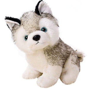 Smilesky Plush Husky Dog Stuffed Animal Puppy Toys Gifts 8"
