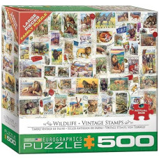 Eurographics (Eurhr Wildlife Vintage Stamps 500Piece Puzzle 500Piece Jigsaw Puzzle
