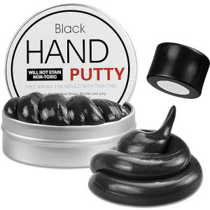 Arfun Black Magnetic Slime Putty, Magic Slime Hand Soft Putty With Upgraded Bigger Magnet Fidget Game Stress Relief Thinking Educational Toy Christmas Birthday Gift For Boys Girls Adults (Black)