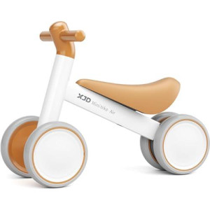 XJD Baby Balance Bikes Bicycle Baby Toys for 1 Year Old Boy girl 12 Month -24 Months Toddler Bike Infant No Pedal 4 Wheels First Bike or Birthday gift children Walker (Brown, Upgrade)