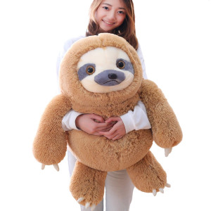 Winsterch Giant Stuffed Animal Big Sloth Stuffed Animals Plush Sloth Toy For Kids,Boy,Girls,27.5 Inches Large Stuffed Sloth Animal For Birthday Christmas Valentine'S For Her(Brown)