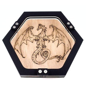 Mini Dragon Dice Tray By C4Labs Laser Etched Wood