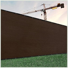 Colourtree Customized Size Fence Screen Privacy Screen Brown 8' X 115' - Commercial Grade 170 Gsm - Heavy Duty - 3 Years Warranty - Cable Zip Ties Included