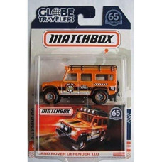 Matchbox Globe Travelers Orange Land Rover Defender 110 65Th Anniversary