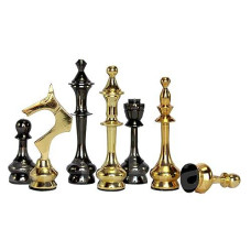 Stonkraft Collector Edition Brass Chess Pieces Pawns Chessmen Chess Coins Figurine Pieces (2.5" Sleek)