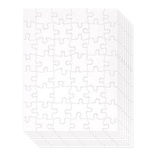 Juvale 36 Pack Blank Puzzles To Draw On, 8.5X11 Make Your Own Jigsaw Puzzle For Kids Diy, Arts And Crafts Projects (48 Pieces Each)