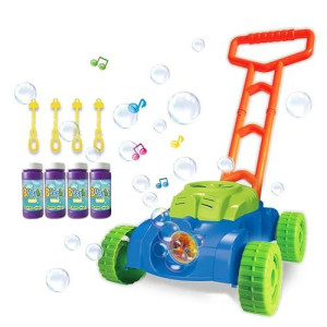 Toyvelt Bubble Lawn Mower For Kids - Automatic Bubble Mower With Music Sounds Best Toddler Boy Toys For Kids Lawn Mower Sports & Outdoor Play Toys For Boys & Girls Ages 3-12 Years Old
