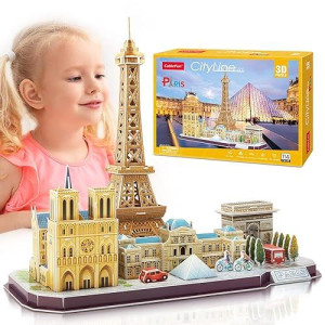 3D Puzzles For Kids Ages 8-10 12-14 Pairs Cityline Arts Crafts For Girls Ages 8-12 Architecture Stem Projects For Kids Ages 8-12, Toys Gifts For 8 Year Old Girls Eiffel Tower, Notre Dame De Paris