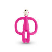 Matchstick Monkey Original Teething Toy for Baby 3 Months+, BPA-Free Food grade Silicone, Easy to Hold & Naturally Fits in Mouth, Stimulates and Massages Sore gums, Pink