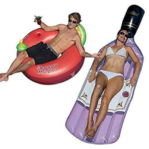 Swimline Bloody Mary and Rose Floating Mattress Swimming Pool Floats combo Pack