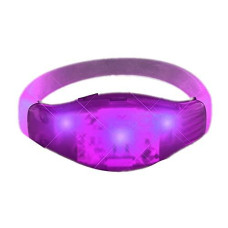 Blinkee Sound Reactive Purple Led Party Bracelet - Wristbands For Concerts