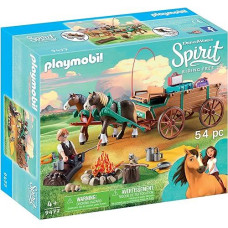Playmobil Dreamworks Spirit Lucky'S Dad With Covered Wagon Toy