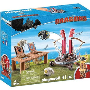 Playmobil How To Train Your Dragon Gobber The Belch With Sheep Sling
