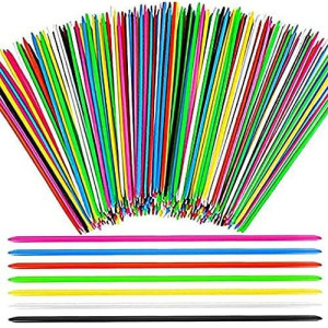 Yanqinqin 150Pcs Plastic Mini Colorful Thin Pick Up Sticks For Fun Family Parent-Child Games 6.3Inch Long