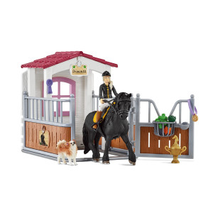 Schleich Horse Club, Horse Gifts For Girls And Boys, Horse Stall With Tori And Princess Horse Toy, 15 Pieces