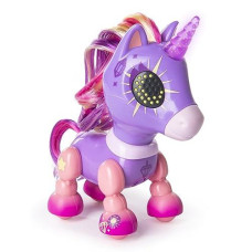 Zoomer - Zupps Tiny Unicorns, Crystal, Interactive Unicorn With Light-Up Horn, For Ages 4 And Up