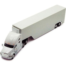 Kinsmart Kenworth T700 Container Truck 1:68 Die Cast Metal Model Toy Truck White