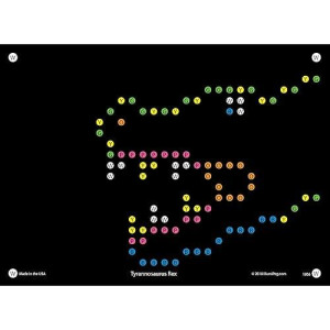 Illumipeg Dinosaur Refill Templates For Basic Fun Lite Brite Magic Screen Retro Style (12 Sheets, 6X8)