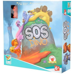 Loki: Sos Dino Game, -Tile Placement Tabletop -Board Game, Strategy, Cooperative, Easy To Play, Family Game, 1 To 4 Players, Ages 7 And Up
