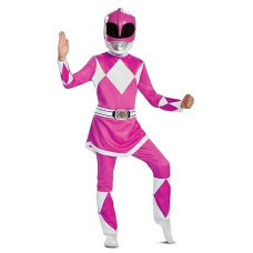 Disguise Pink Ranger Deluxe Child Costume, Pink, Medium/(7-8)