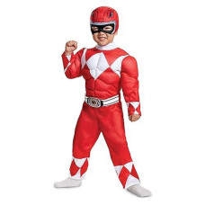 Disguise Red Ranger Toddler Muscle Child Costume, Red, Size/(2T)
