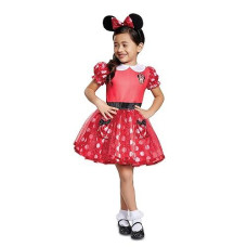 Disguise Disney Minnie Mouse Girls' Costume, Red Size/(2T)