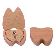 Baby Teeth Keepsake Box Artinova Wooden Box Tooth Shaped Box For Boys Girls, Arta-0060