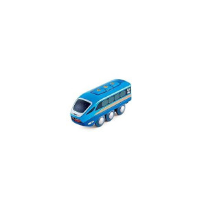 Hape Remote Control Engine Train | Kids Railway Toy, App Or Button Rc Vehicle With 5 Playable Sounds, Rechargeable Battery Feature, Blue, 4.65 Length X 1.5 Width X 1.97 Height