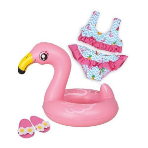Heless 99 Flamingo Ella Doll Swimming Kit, Colourful, Gr